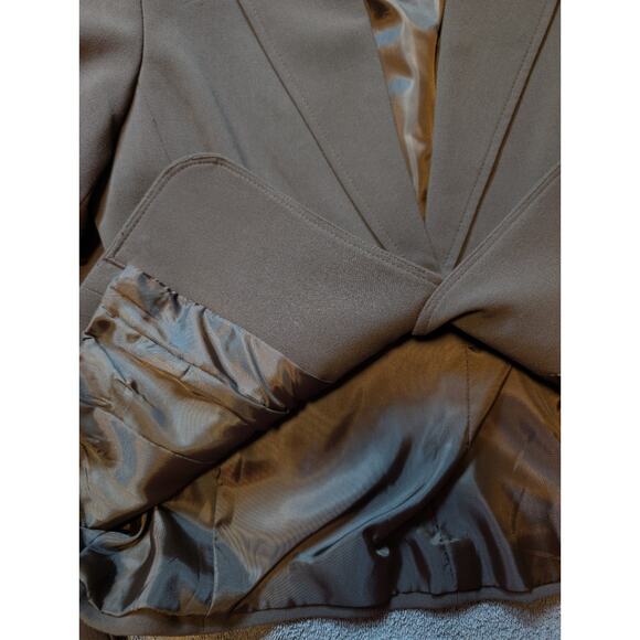 Bandolino Dark Brown Women's Blazer NWT Size 8P Office Business Suit Jacket - Picture 9 of 9